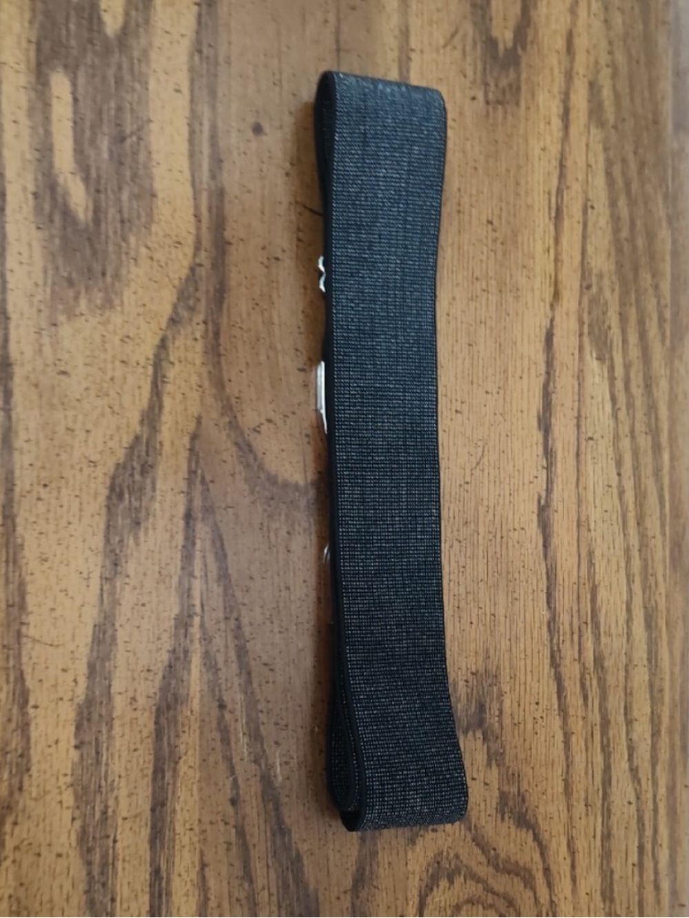 NWT Equestrian Elastic Shiny Black Belt with Silver-Toned Stirrup Iron Buckle - Picture 2 of 6